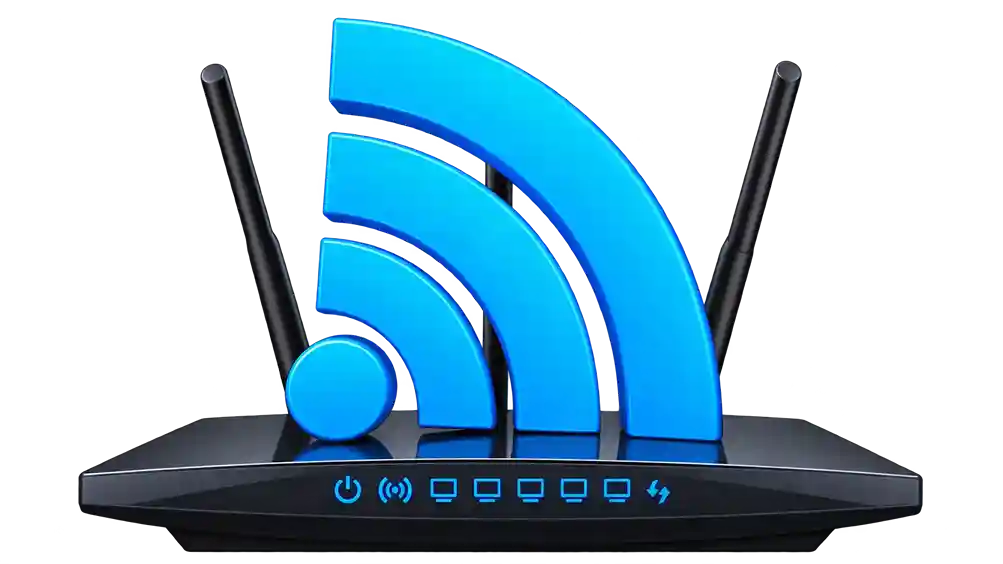 Glossy 3D Wi‑Fi Router Icon 1